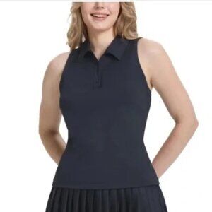 NWT Tretorn Ladies' Sleeveless Polo Top - Black